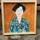 5 tableaux, reproductions peintes à la main hommage à Gustav Klimt