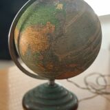 Vintage glass and metal world map for Perrina, circa 1960