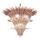 Mid-Century Modern Pink “Palmette” Murano Glass Chandelier