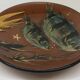 Lluís Puigdemont artisanal dish in enameled ceramic with fish decor