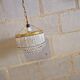 Crystal and brass cascade pendant chandelier