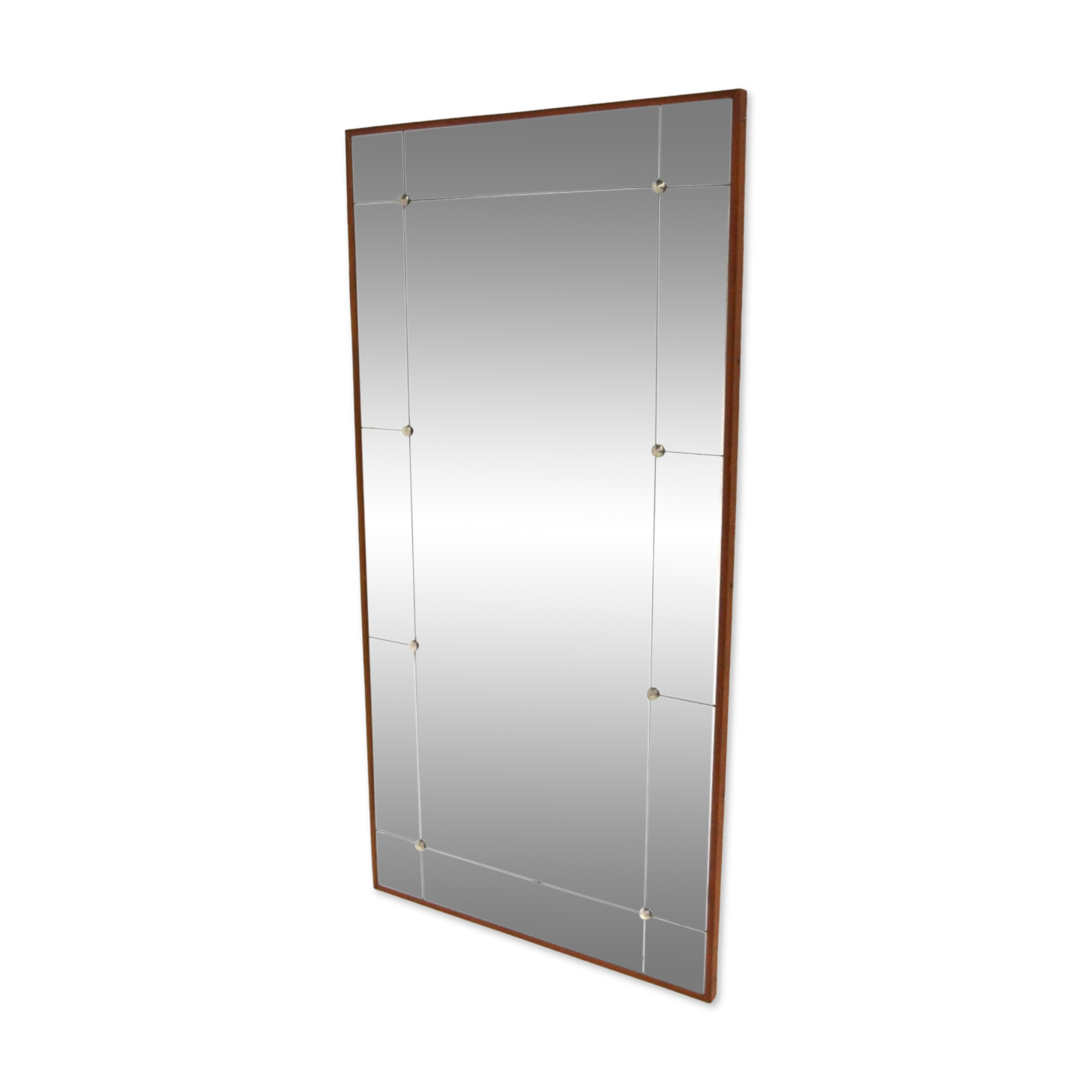 Scandinavian beech mirror, 103x52cm, Sweden, 1960