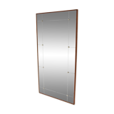 Scandinavian beech mirror, 103x52cm, Sweden, 1960