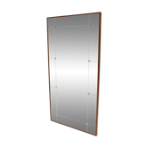 Scandinavian beech mirror, 103x52cm, Sweden, 1960