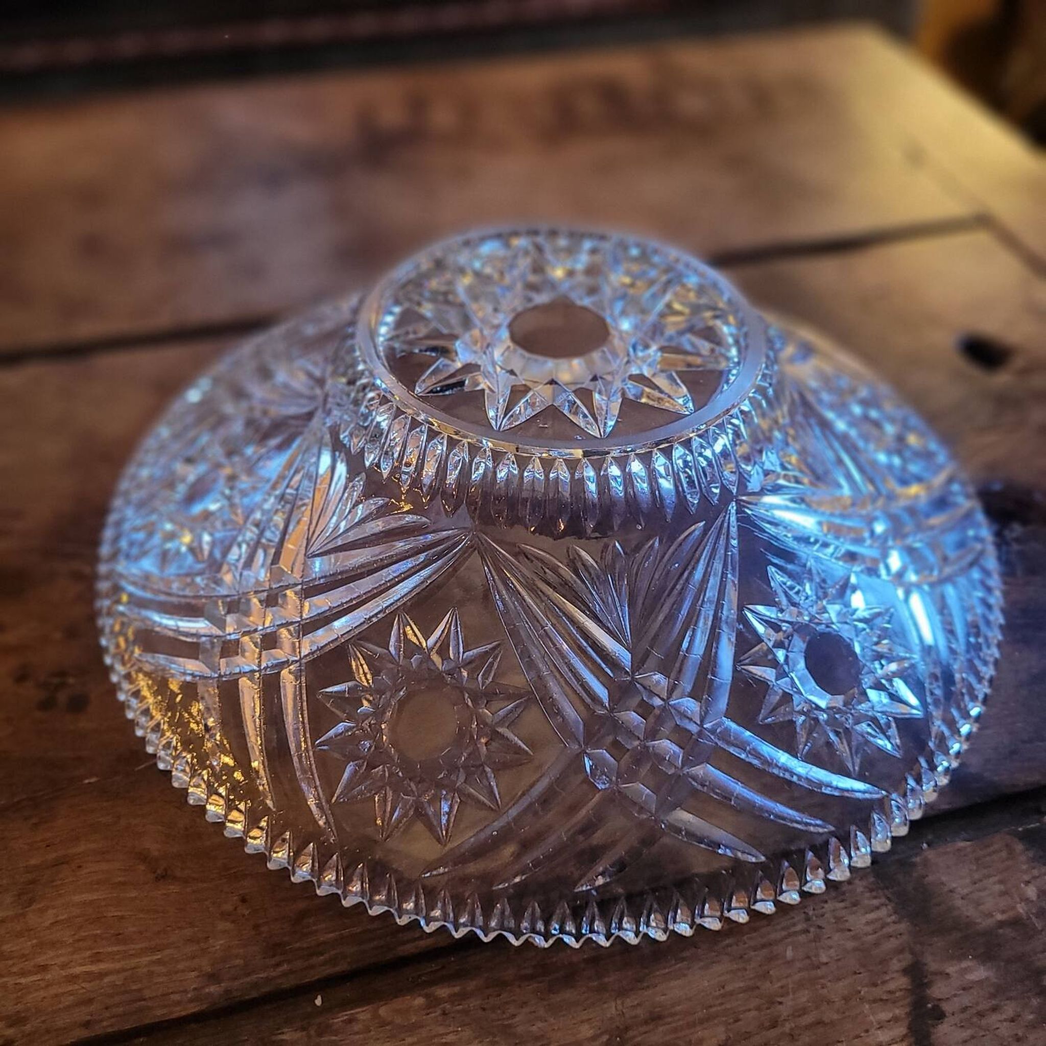 Cut glass cup from the 1950s–60s.