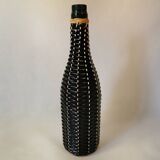 Vintage black and white braided Scoubidou bottle