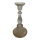 Antique diamond point candle holder, Sailmont glassworks