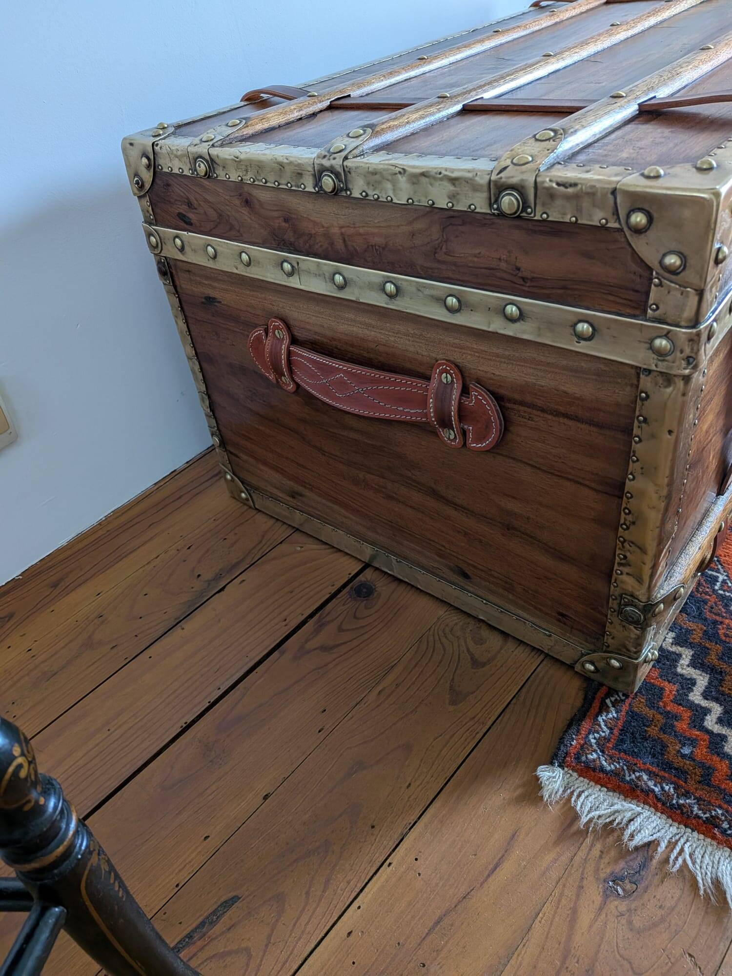 Malle de voyage en camphrier, fin XIXème