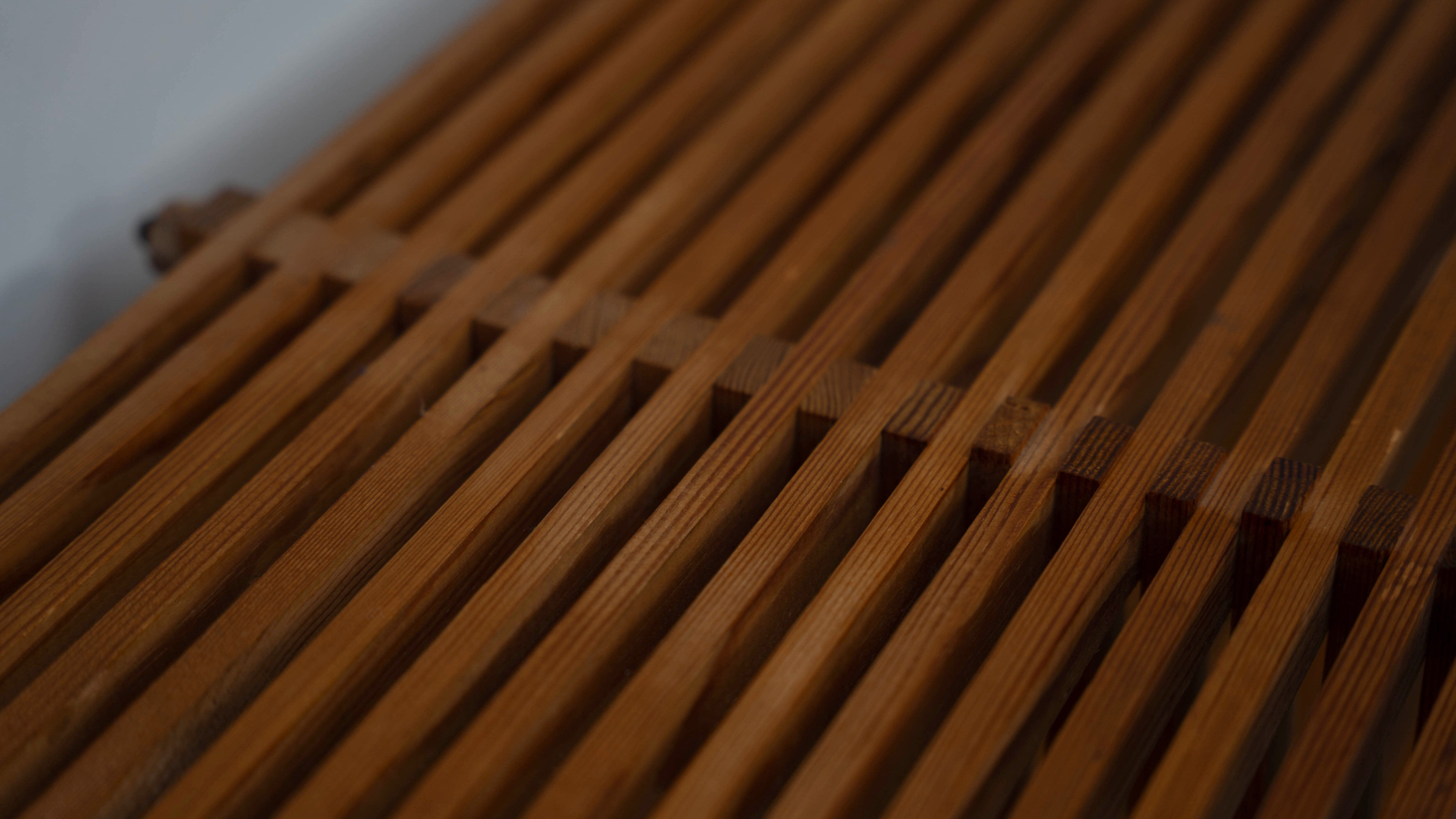 1970's Scandinavian pine open sideboard