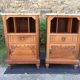 Tables de chevets vintage art deco en noyer