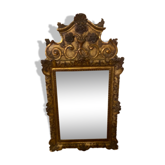 Moroir ancien en bois doré 62x112cm