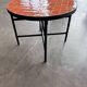 orange coffee table in handmade zellige from Morocco