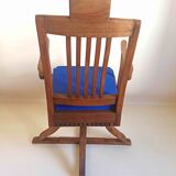 Fauteuil de barbier années 30 teck massif ancien