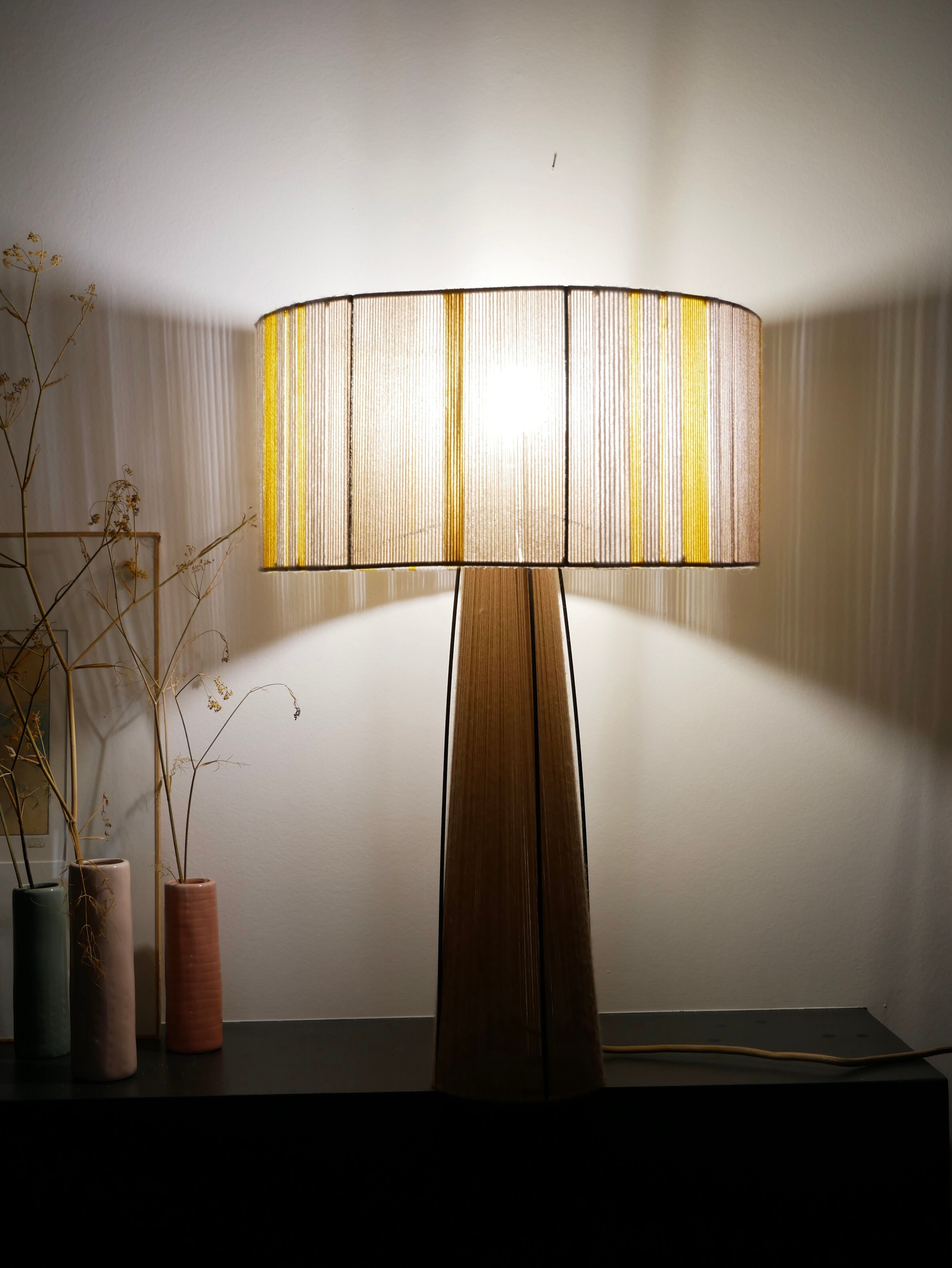 Vera model table lamp - hand-woven lamps - Unique lampshade in woven yarn - suspension t