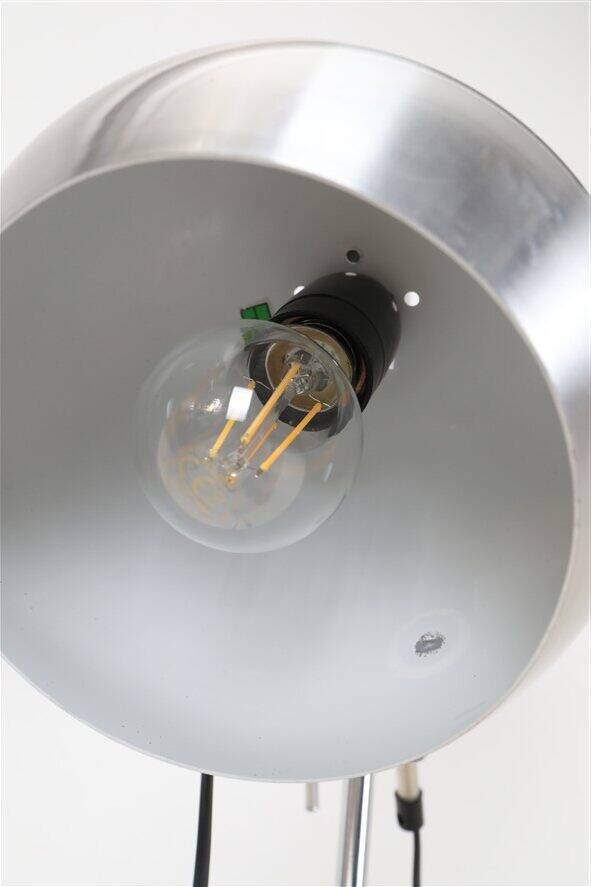 Mid-century double-spot floor lamp / aluminum / 1960s–1970s / space age / Danish modern design