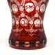 Verre Biedermeier, verre rouge, République tchèque, 19e siècle