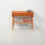 Scandinavian bedside table with drawer and magazine rack