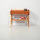 Scandinavian bedside table with drawer and magazine rack