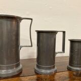 Set of 7 jug in tin