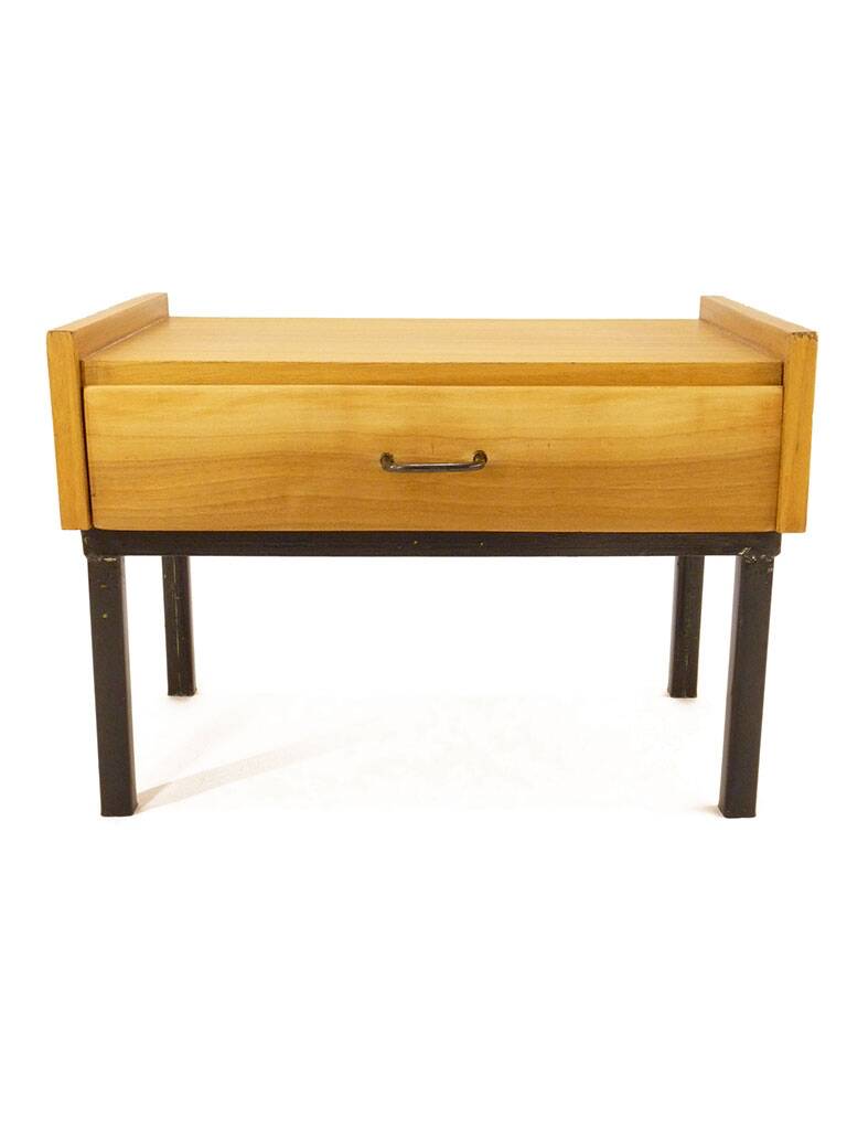 Table de chevet teck blond