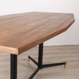 Vintage 60's table in metal and wood italian design