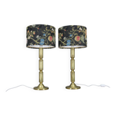 Paire de grandes lampes de table en laiton des années 1960, Danemark