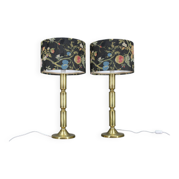 1960s  Pair of Large Brass Table Lamps, Denmark