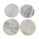 4 vintage white and grey marble coasters