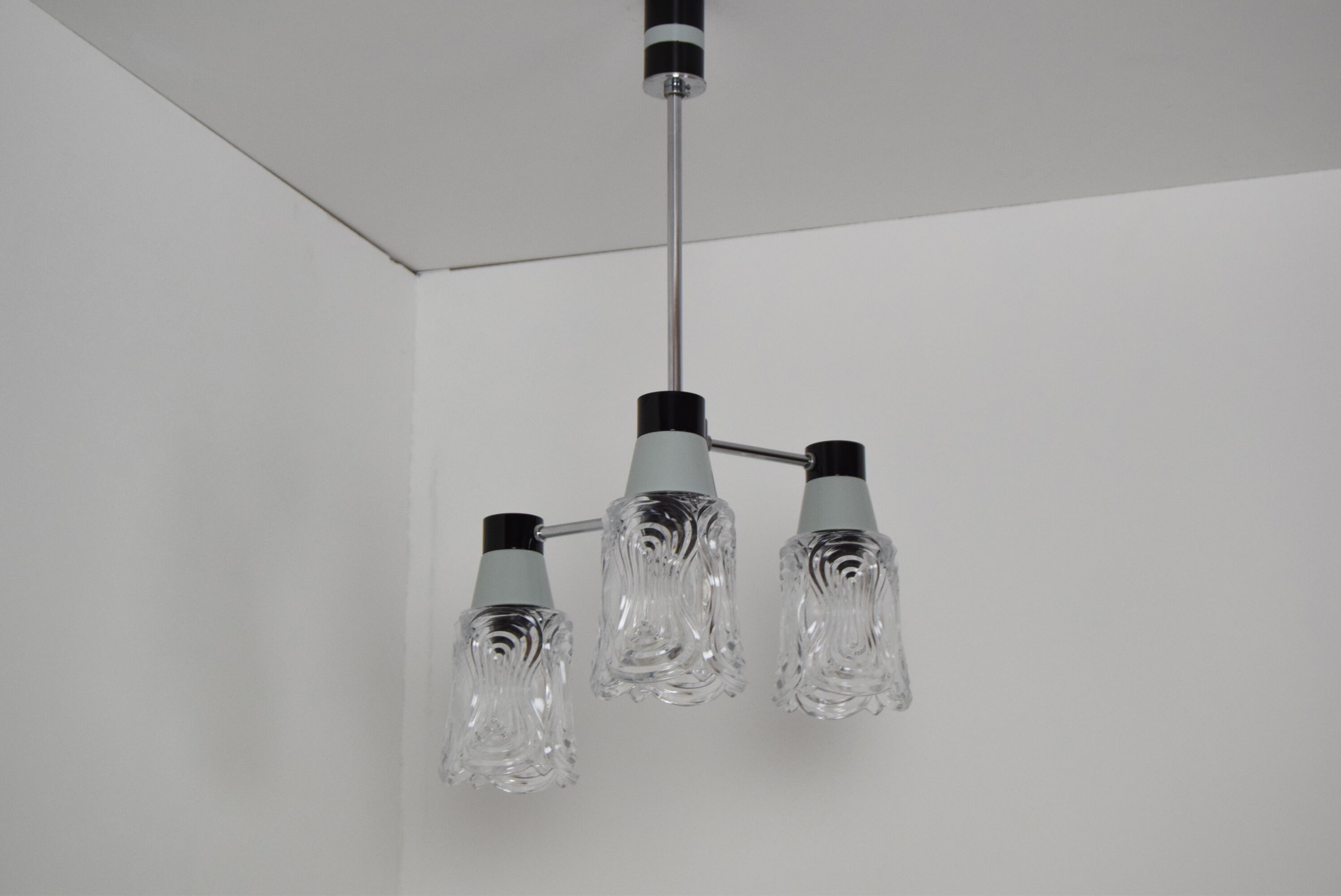 Mid-century Chandelier by Drukov,1960‘s.