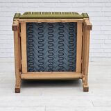 1970s, Danish highback armchair, wool, oak