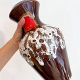 Handmade ceramic vase in "volcanic" style