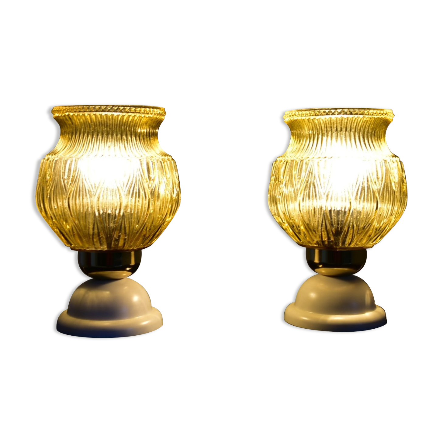 Set of Two Mid-Century Table Lamps, Czechoslovakia, 1970s