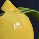 Vintage lemon pitcher barbotine