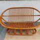 bamboo wood, rattan, vintage sofa