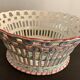 Fruit basket in fine polychrome earthenware KG Lunéville, 1900