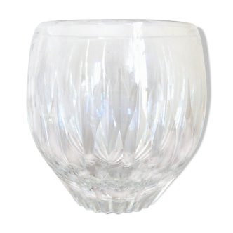 Cut crystal cup vase