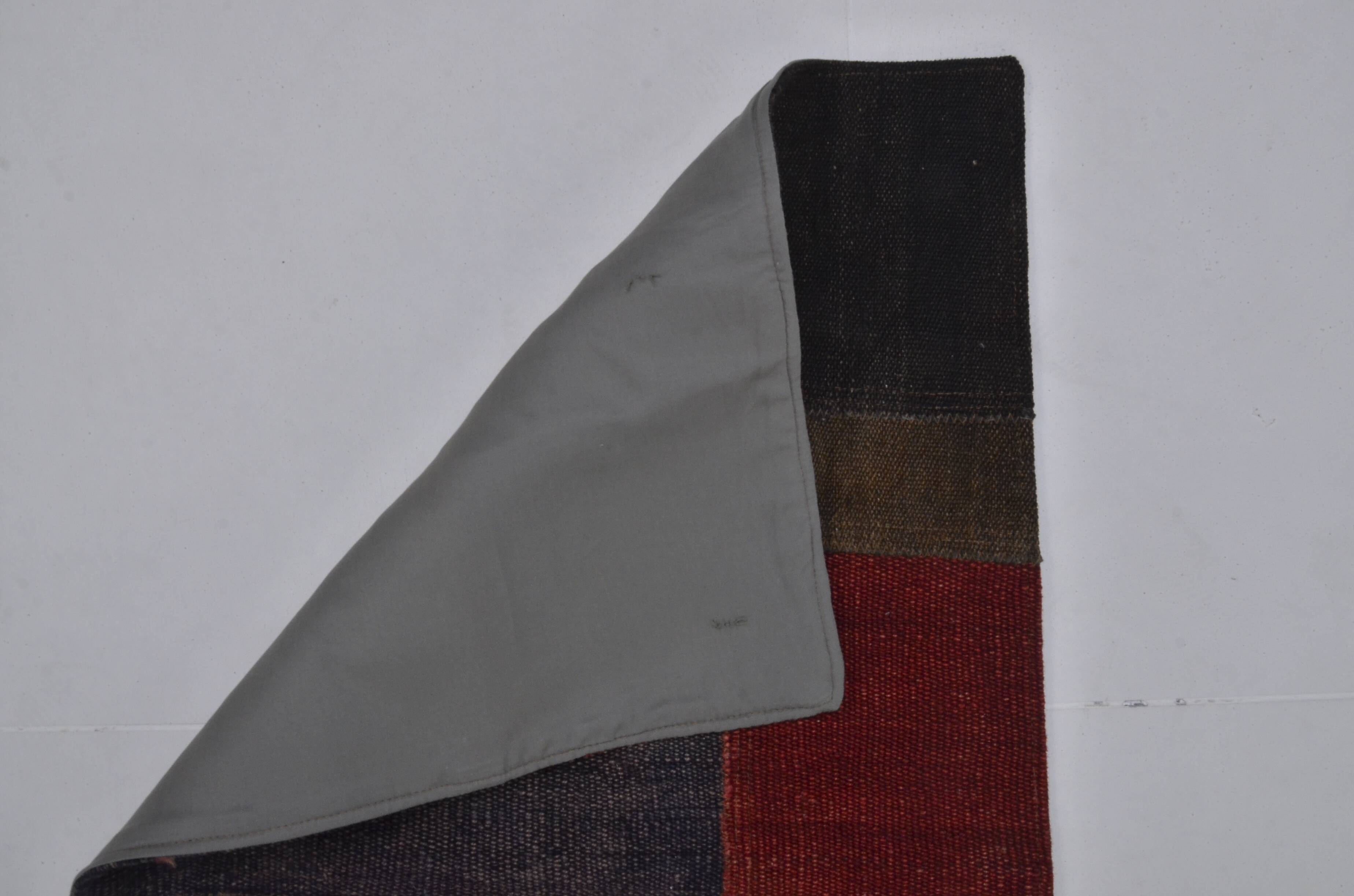 Colorful Vintage Wool Kilim Runner sku 3851