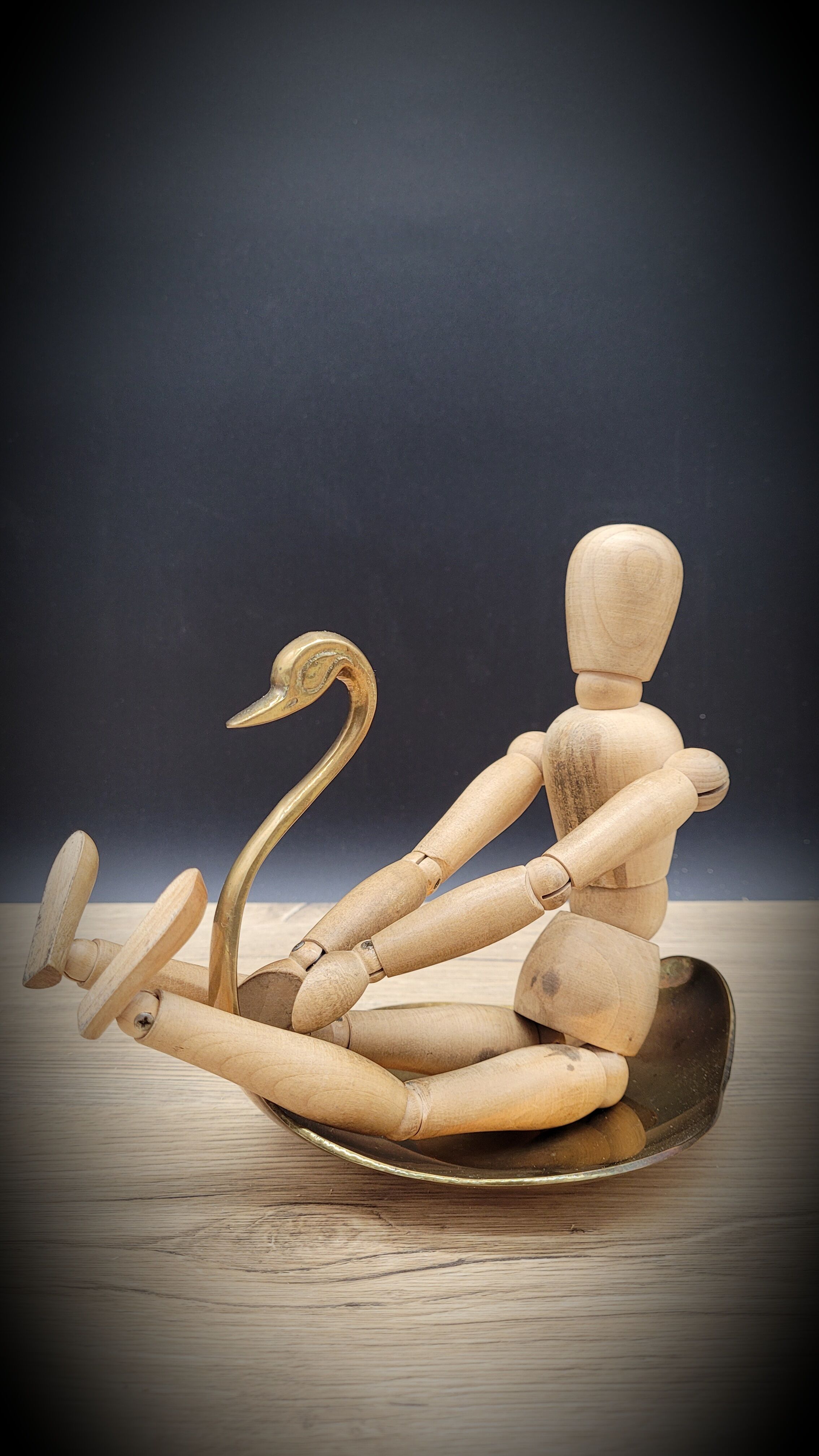 Empty swan brass pocket