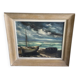 Maurice Vlaminck oil on canvas seascape