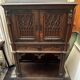 Pair of Gothic style cabinets in dark oak from the 19th century.