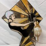 Art Deco wall lamp Tiffany glass Berger lamp glass paste