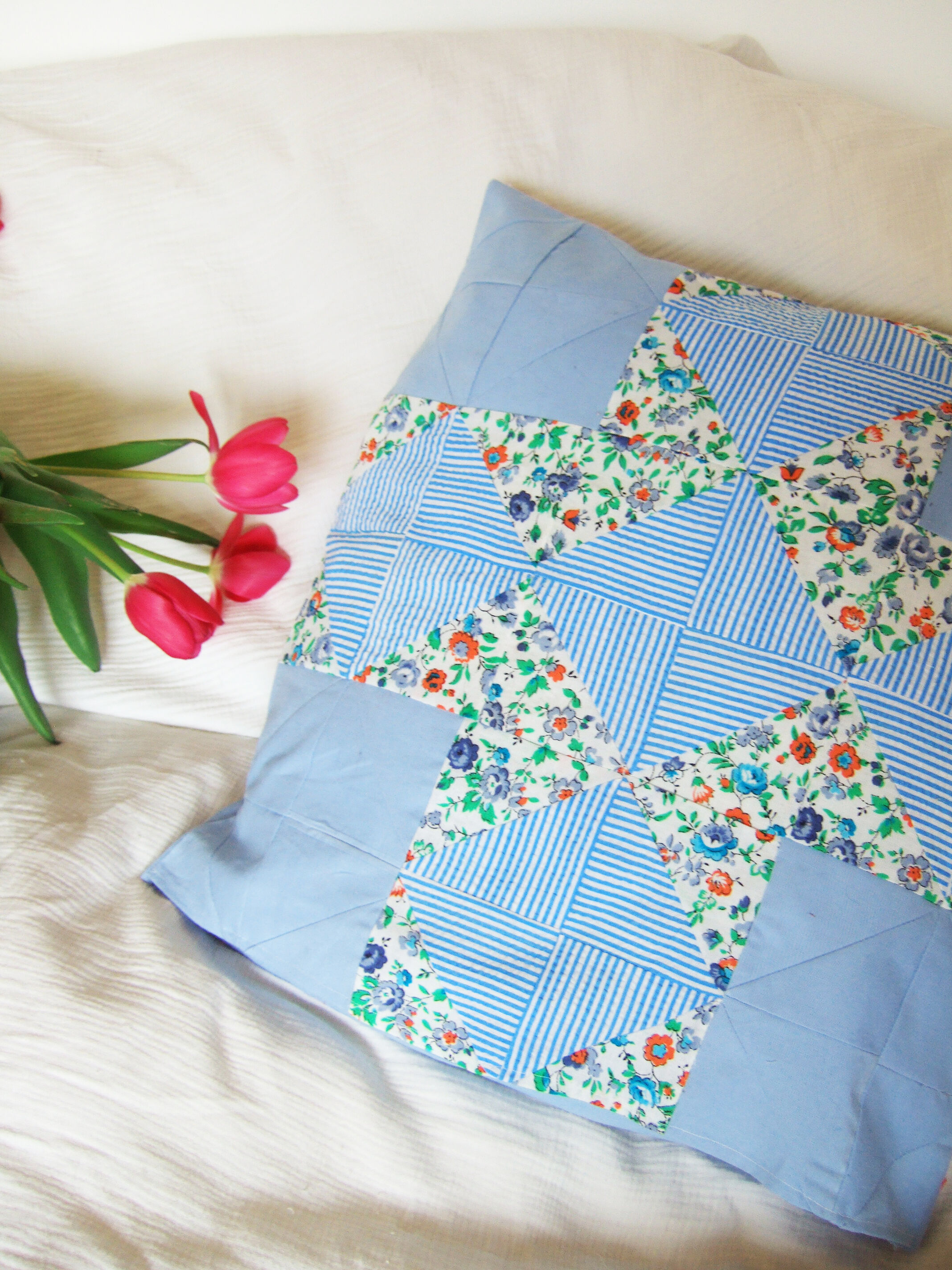 Upcycled Patchwork cushion cover