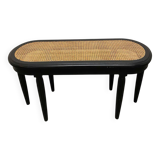 Rattan piano bench