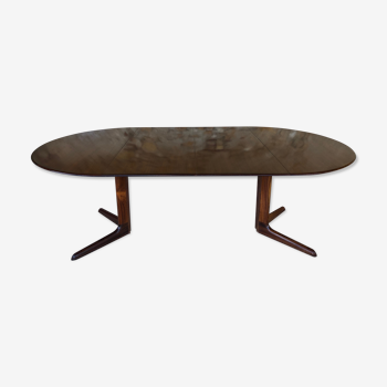 Table a manger scandinave extensible en palissandre par CJ Rosengaarden, circa 1960