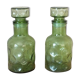 Duo of vintage bottles in Italian glass