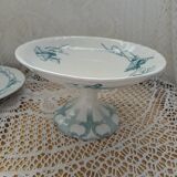 2 antique ironstone compote dishes