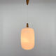 Lampe suspendue en bois et verre des années 1960 par ULUV, Tchécoslovaquie, marquée par le fabricant