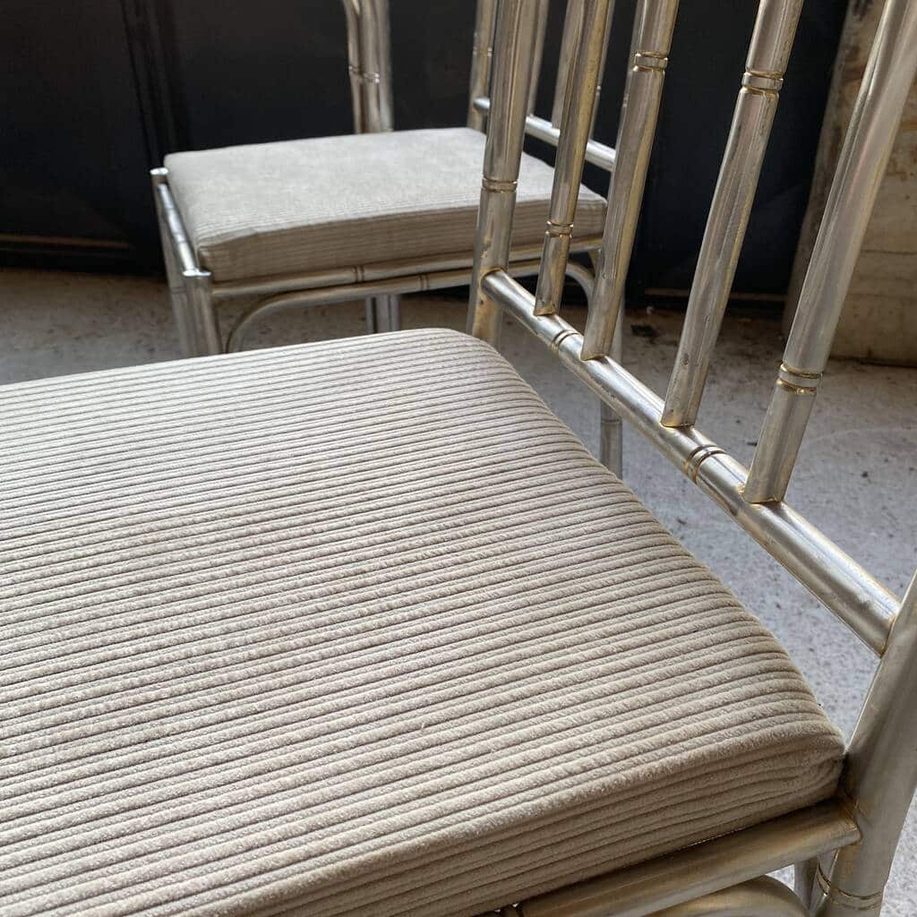 Vintage metal bamboo table and chairs