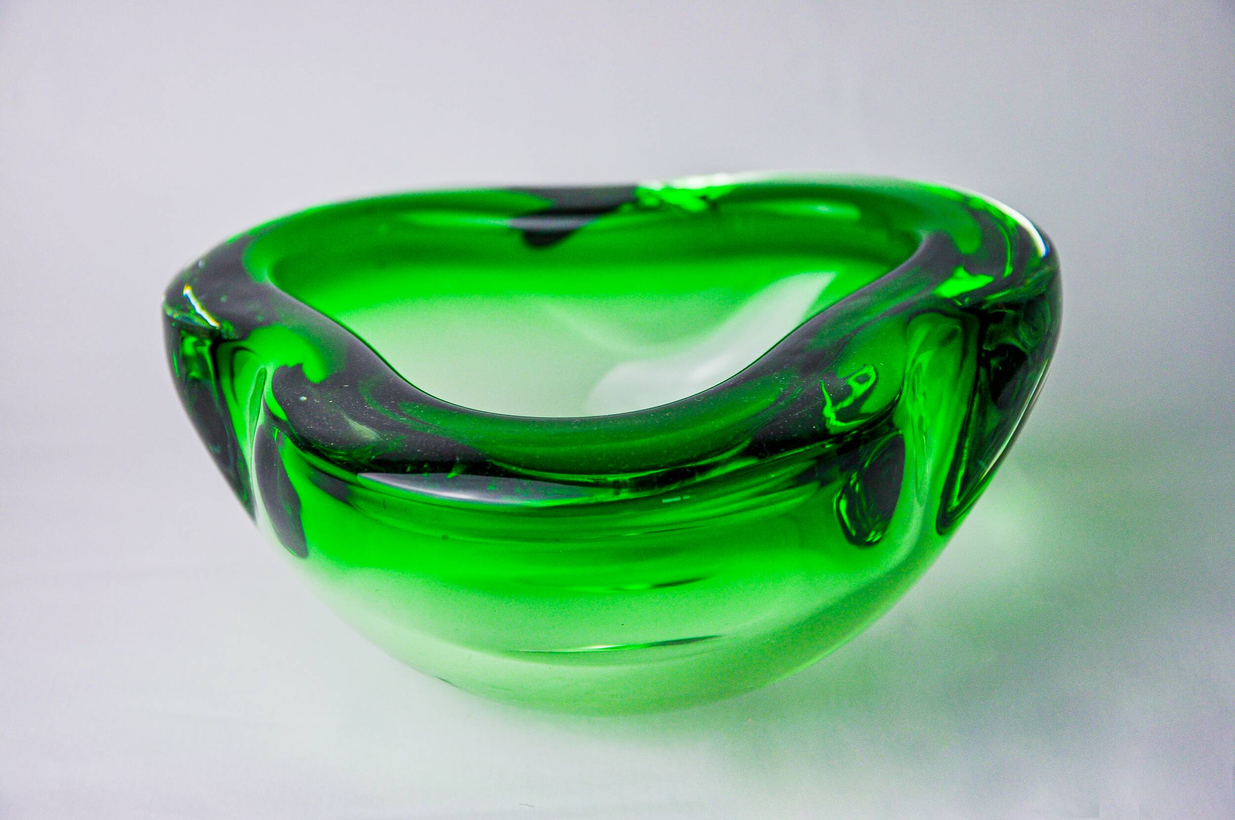 Green Sommerso ashtray by Seguso, Murano glass, Italy, 1970