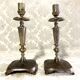 Pair of Candlesticks Candlesticks Bronze Silver Atypical Decoration
